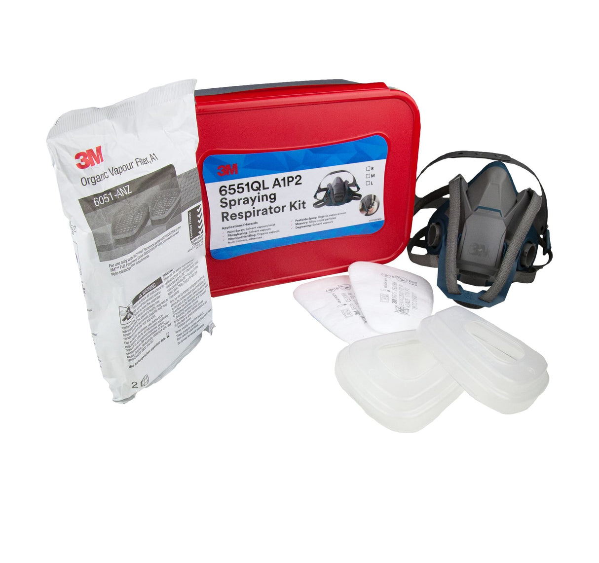 3M Spraying Respirator Kit 6551QL, A1P2 Small