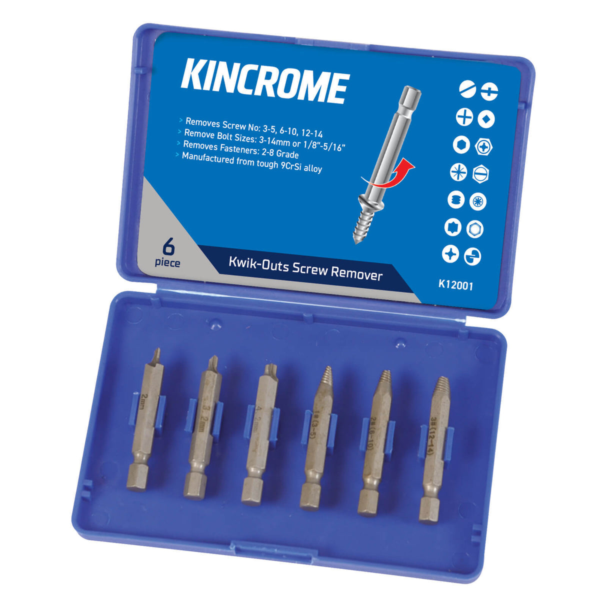 Kincrome Kwik-Outs Damaged Screw and Bolt Remover (Each)