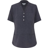 NNT Silvi Spot Print Short Sleeve Tunic CAT9XP - Navy (Size: 8)