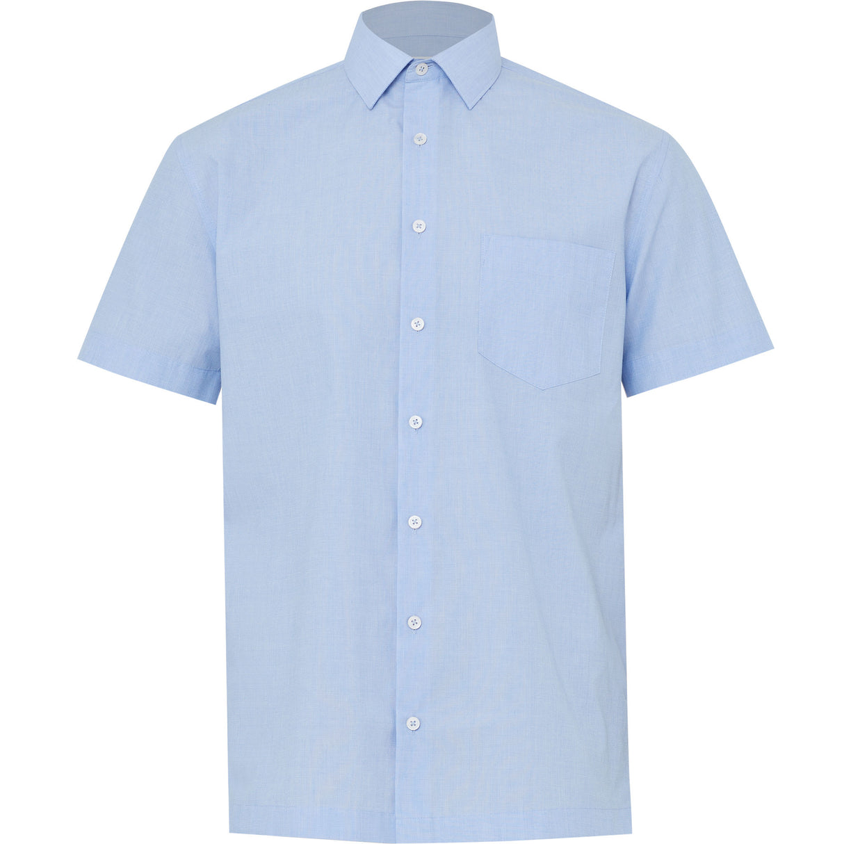 NNT Poly Cotton Short Sleeve Shirt CATJB7 - Blue (Size: 50)