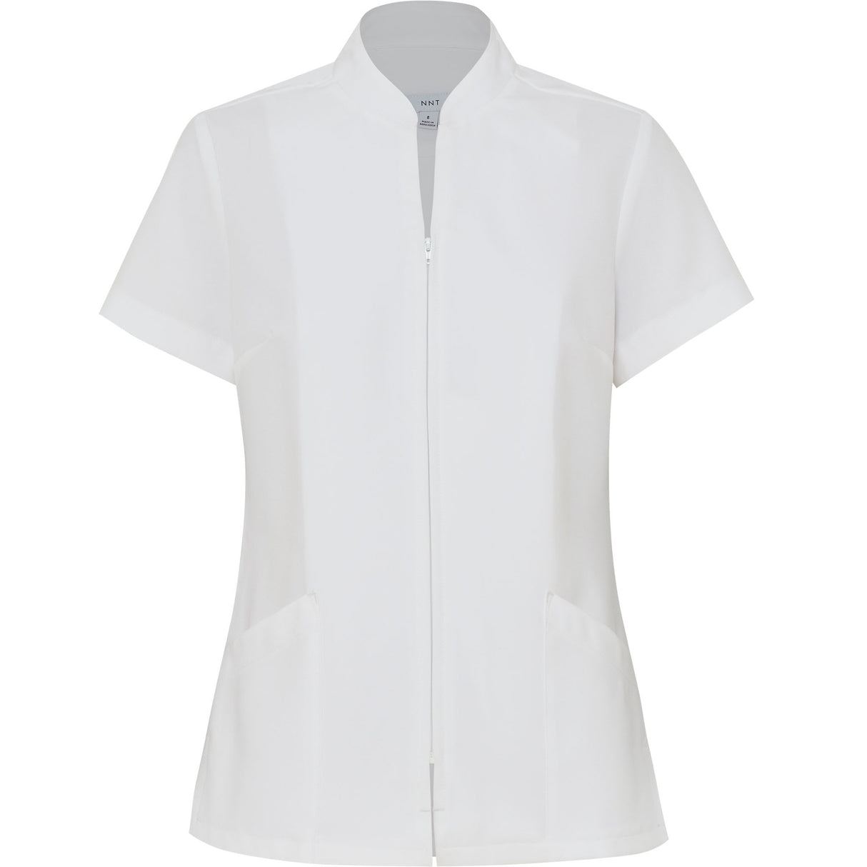 NNT Helix Dry Zip Front Tunic CATU68 - White (Size: 8)