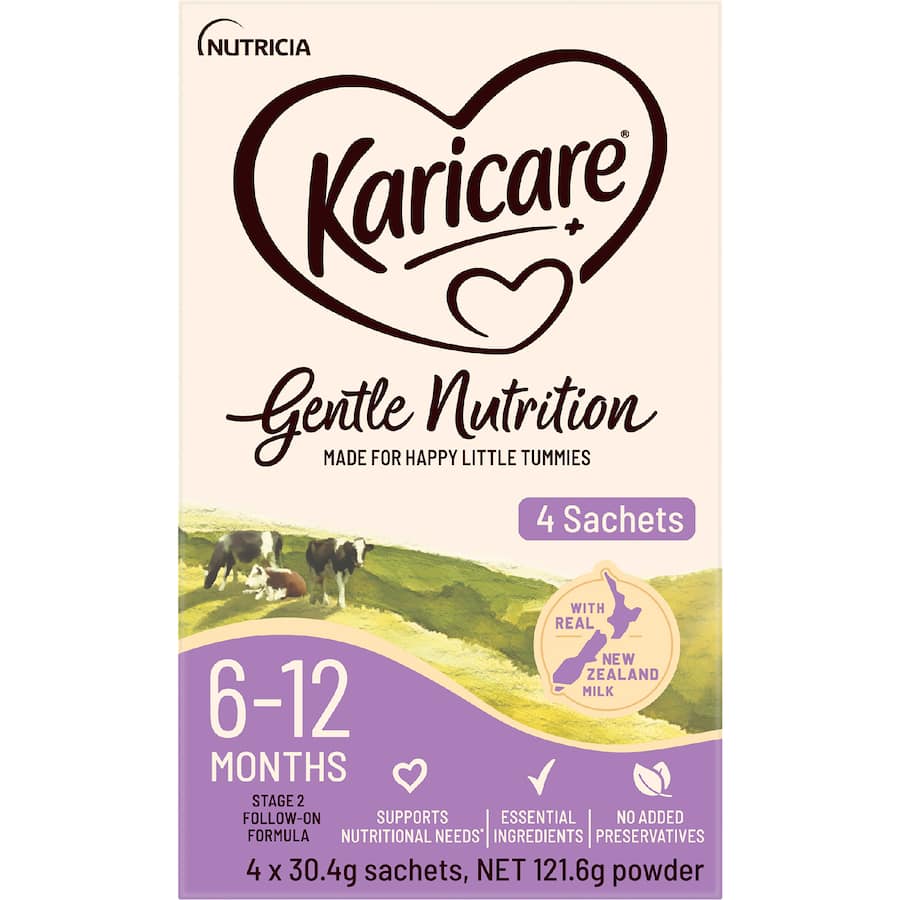 Karicare Stage 2 Follow-on Formula From 6-12 Months Sachets 4x30.4g