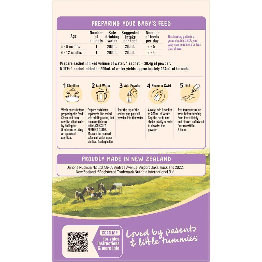 Karicare Stage 2 Follow-on Formula From 6-12 Months Sachets 4x30.4g