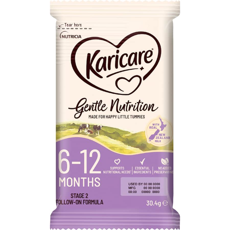 Karicare Stage 2 Follow-on Formula From 6-12 Months Sachets 4x30.4g