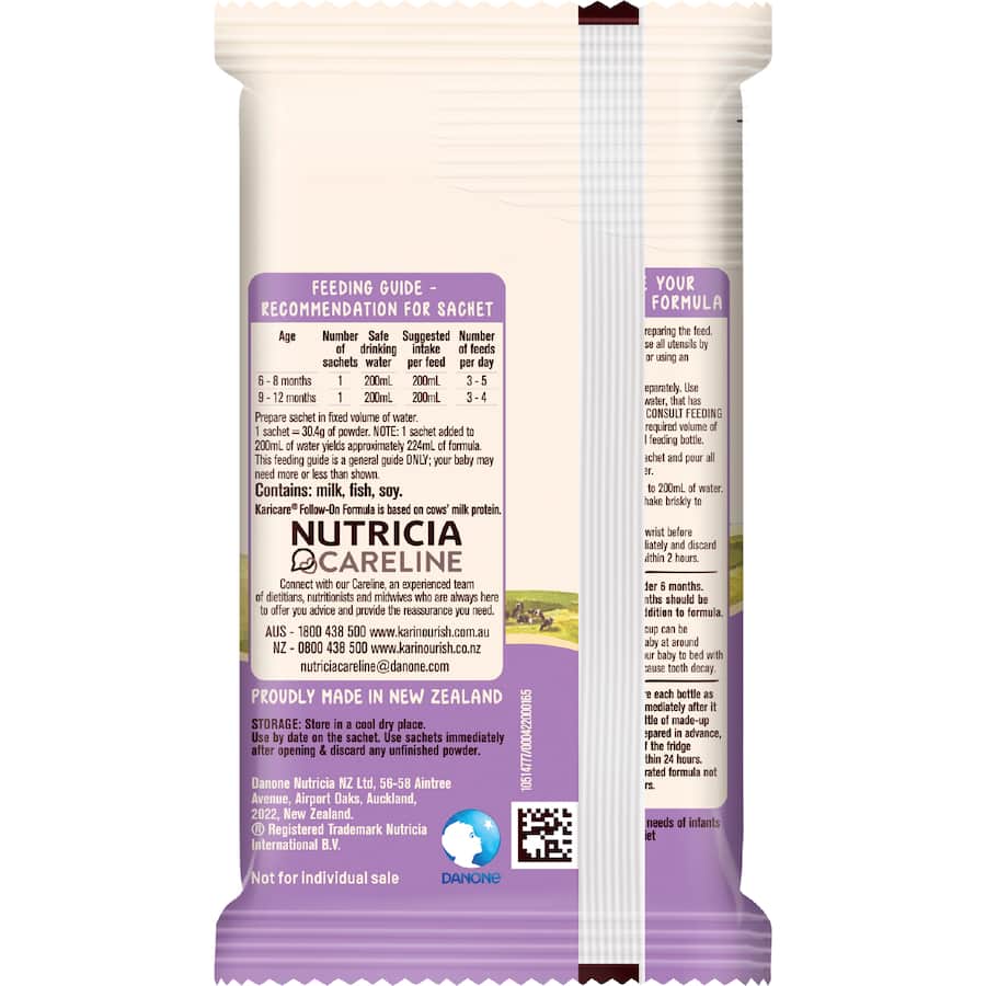 Karicare Stage 2 Follow-on Formula From 6-12 Months Sachets 4x30.4g