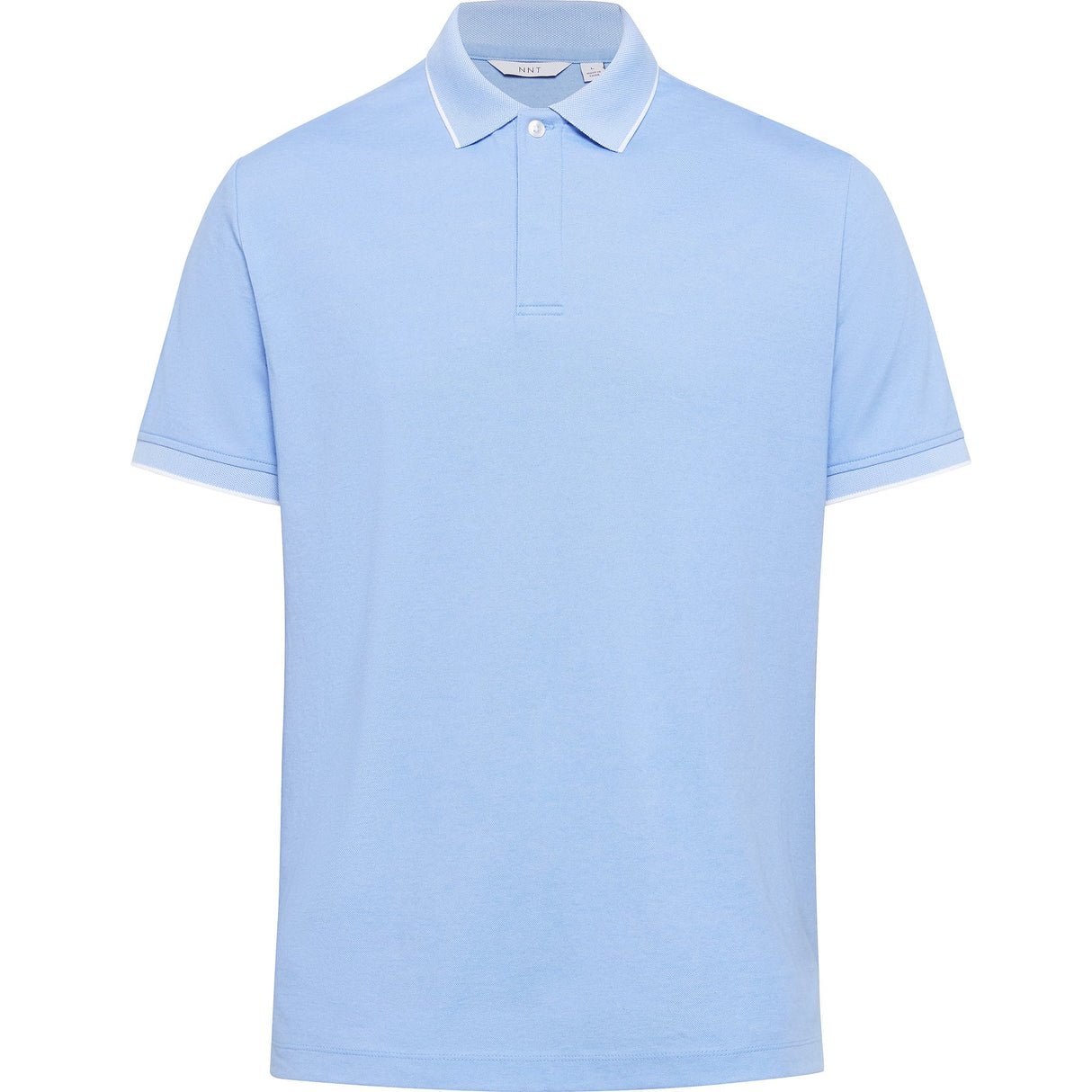 NNT Textured Cotton Poly Short Sleeve Polo CATJA4 - Light Blue - L