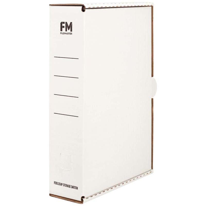FM Storage Carton White Foolscap Standard Strength 385 x 250 x 85mm