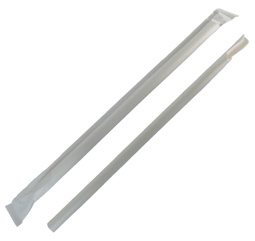 Individually Wrapped Spoon Straw 8 x 8 x 210mm 250 (Pack)