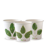 BioPak 63mm Leaf Single Wall Hot BioCup 4oz/120ml 50 (Pack)