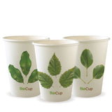 BioPak 90mm Leaf Single Wall Hot BioCup 12oz/390ml 50 (Pack)