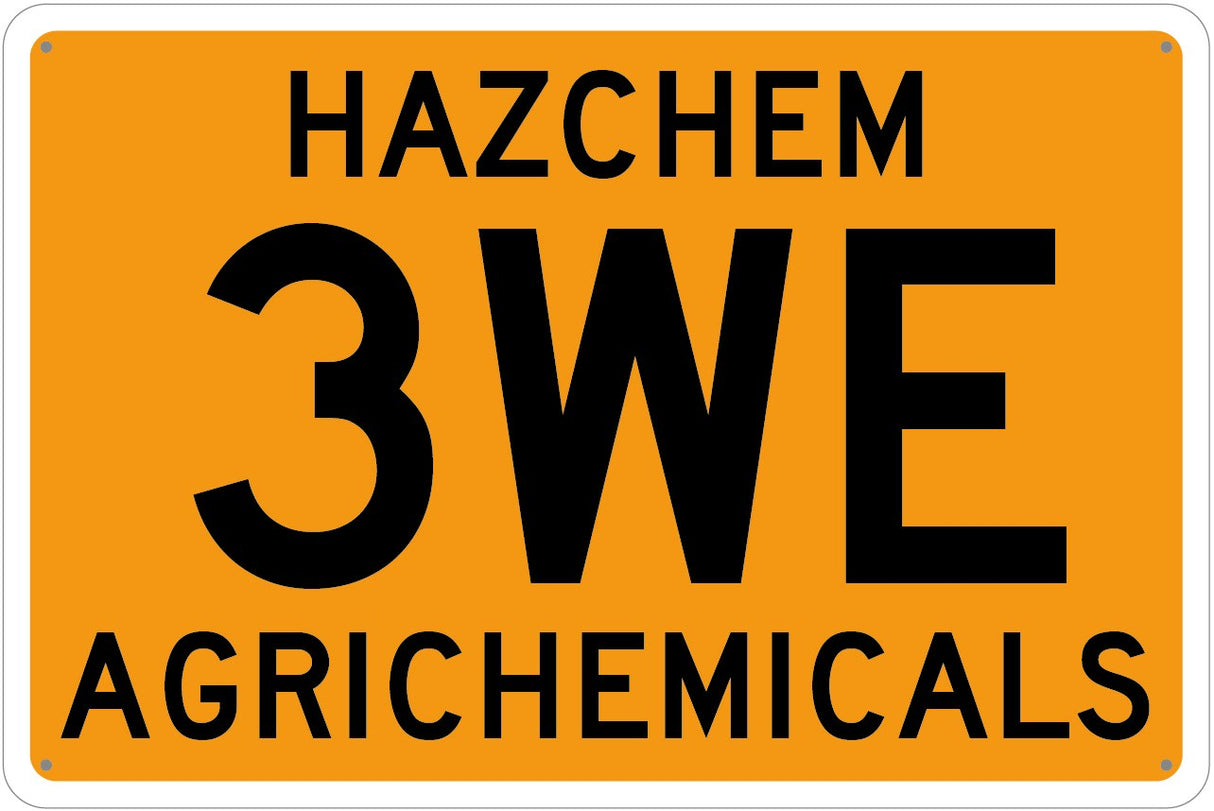 Hazchem 3WE Agrichemicals 450 x 300 (Each) - Standard