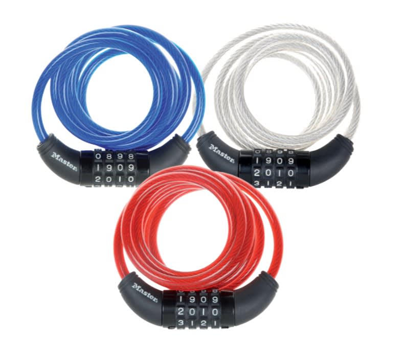 Master Lock Bike Lock Cable Combo - Assorted