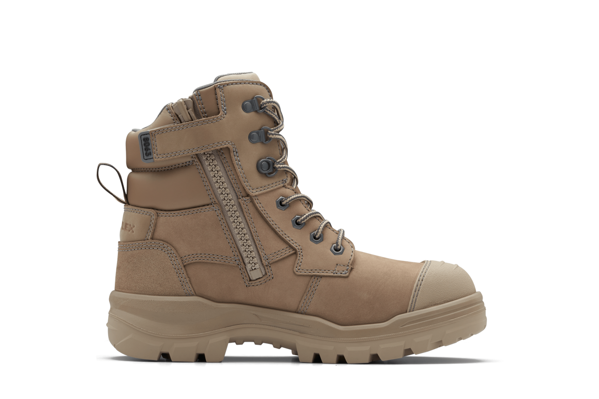 Blundstone 8063 Rotoflex Zip Sided Safety Boots - Stone (Size: 12)