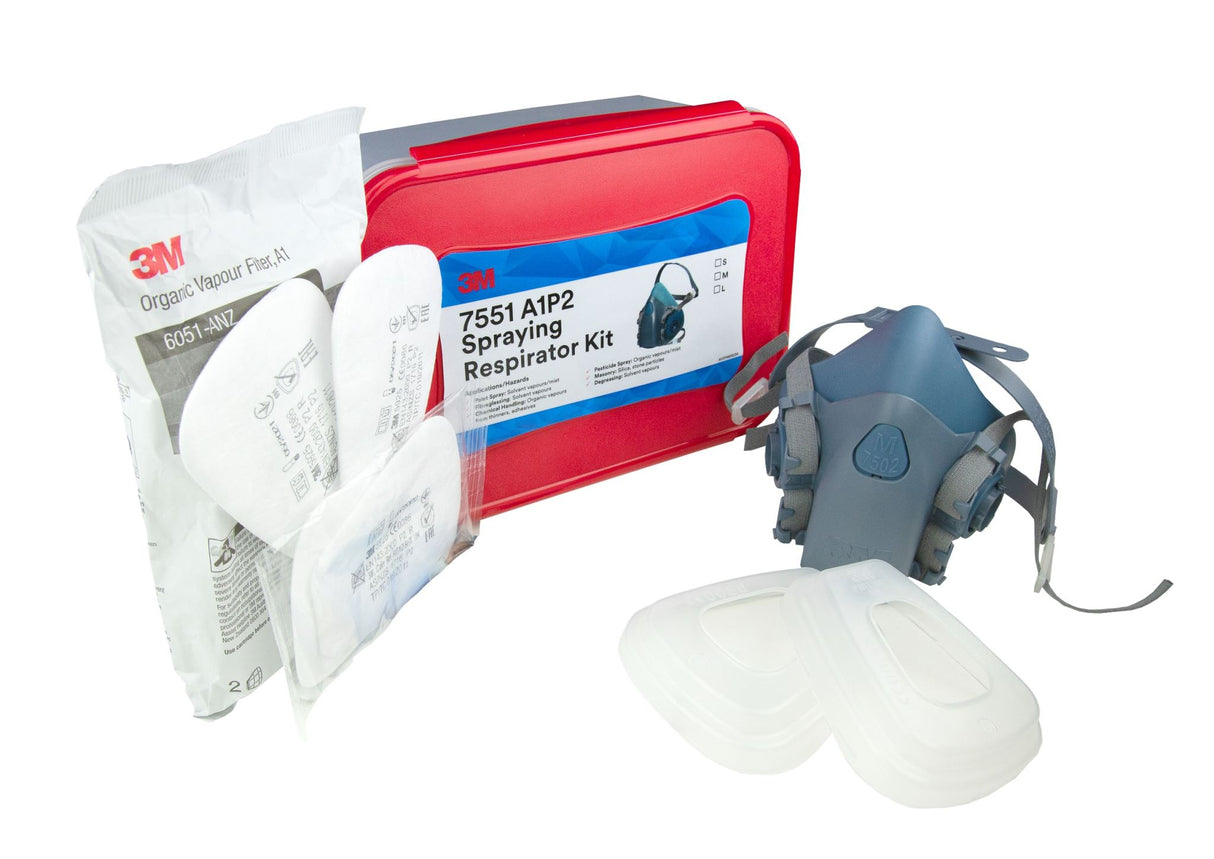 3M Spraying Respirator Kit 7551, A1P2 Small