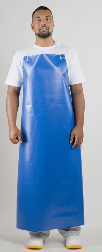PVC Heavy Duty Apron without Hooks and Ties 900x1350mm 5pk - Blue