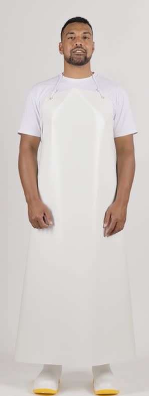 PVC Heavy Duty Apron without Hooks and Ties 900x1350mm 5pk - White