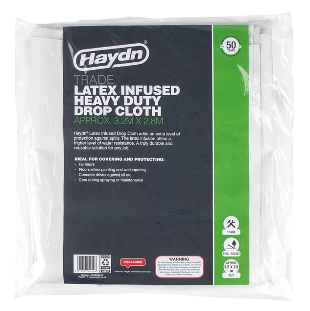 Haydn Heavy Duty Latex Drop Cloth 3.2m x 2.8m