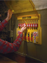 Covered Lockout Station,20 Padlock wth Accessories