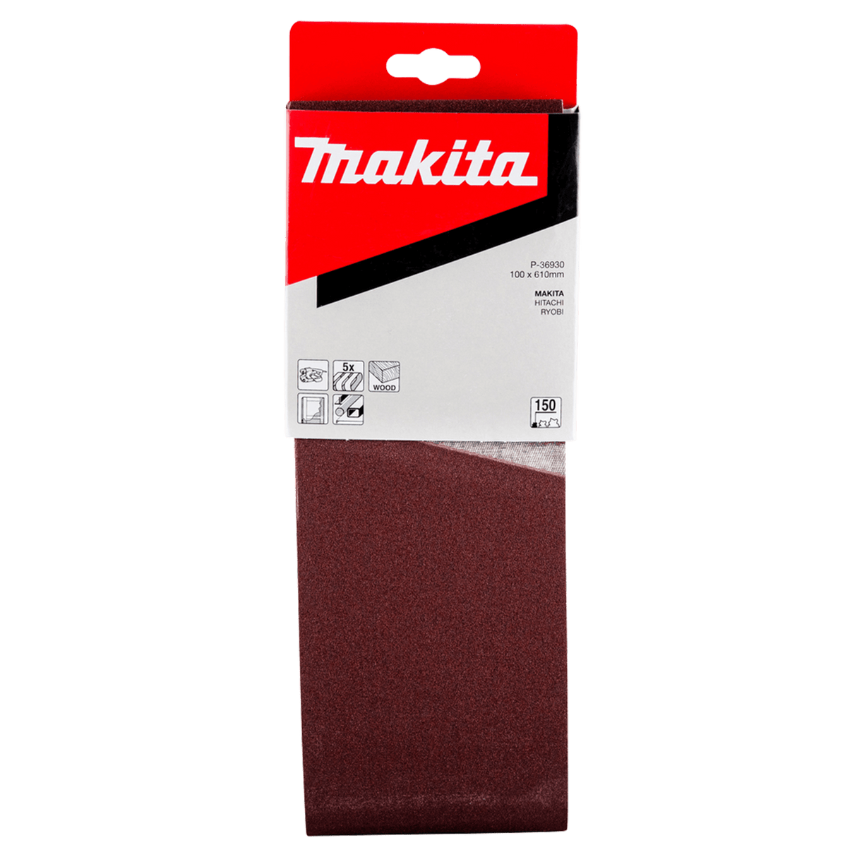 Makita Sanding Belt 150G 100 x 610mm Pack of 5