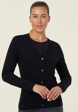 NNT, Women Merino Wool Cardigan, CAT5AP - Black - XL
