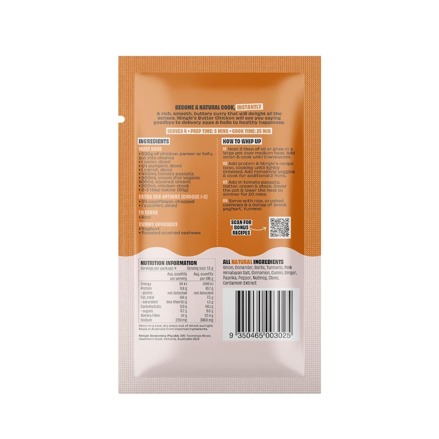 Mingle Indian Butter Chicken Spice Blend 30g