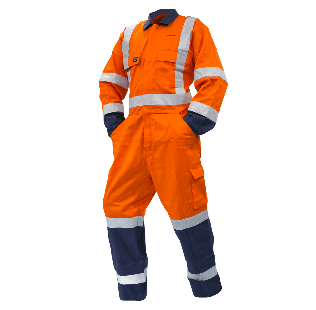 Safe-T-Tec FR Overall 12cal - Orange/Navy - 04