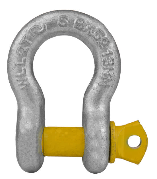 Bullivants Bow Shackle Screw Pin 2.0T WLL 13mm Body Diameter (Each)