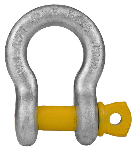 Bullivants Bow Shackle Screw Pin 4.70T WLL 19mm Body Diameter (Each)