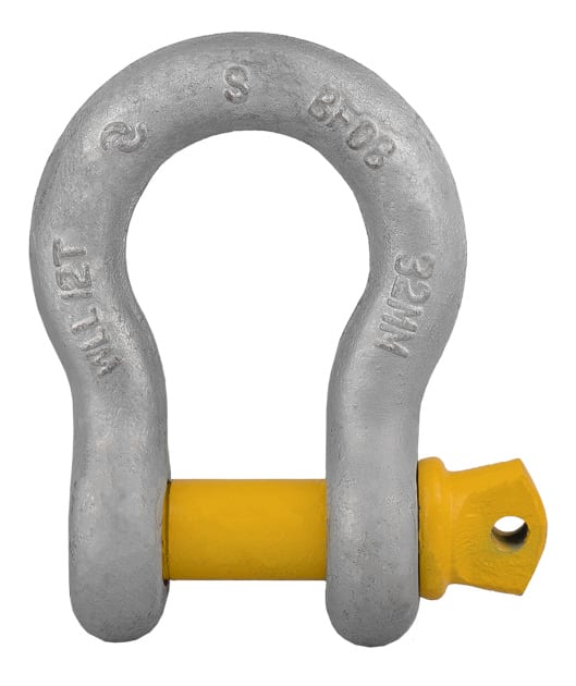 Bullivants Bow Shackle Screw Pin 12.0T WLL 32mm Body Diameter (Each)