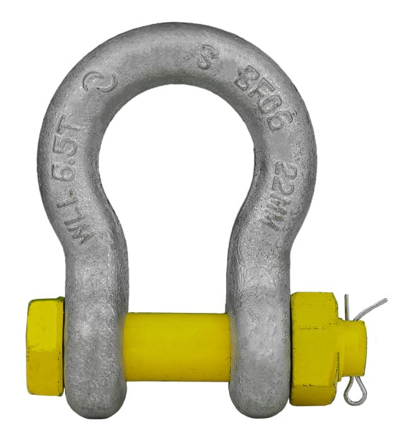 Bullivants Bow Shackle Safety Pin 6.5T WLL 22mm Body Diameter (Each)