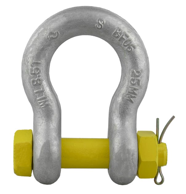 Bullivants Bow Shackle Safety Pin 8.5T WLL 25mm Body Diameter (Each)