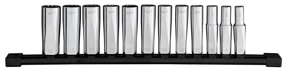 12PC 3/8" Drive Deep 12-PT Socket Set - Metric