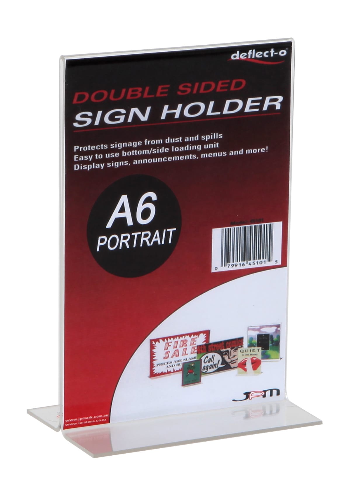 Deflecto Upright Sign Holder Double-Sided Portrait A6 (Each)