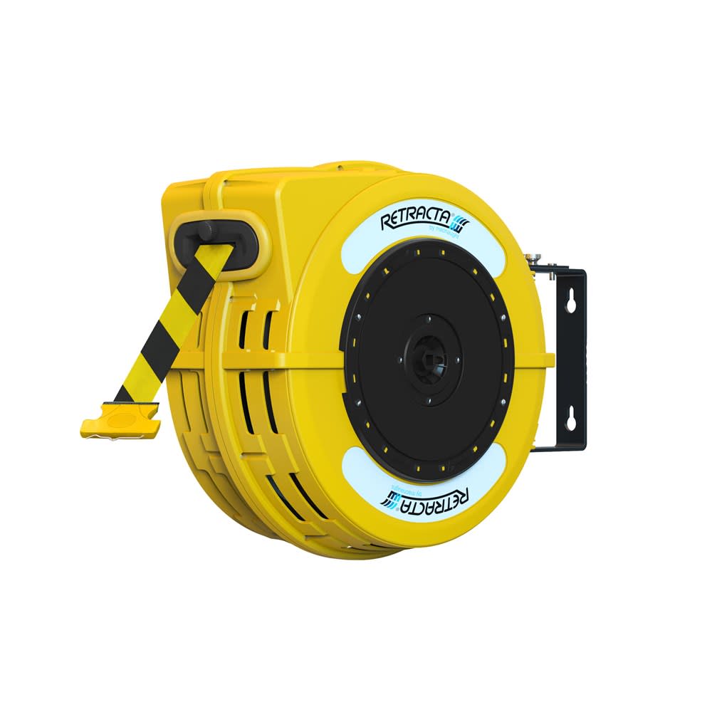 Retracta C1 Yellow/Black Caution Tape Barrier Reel 48mm x 25m
