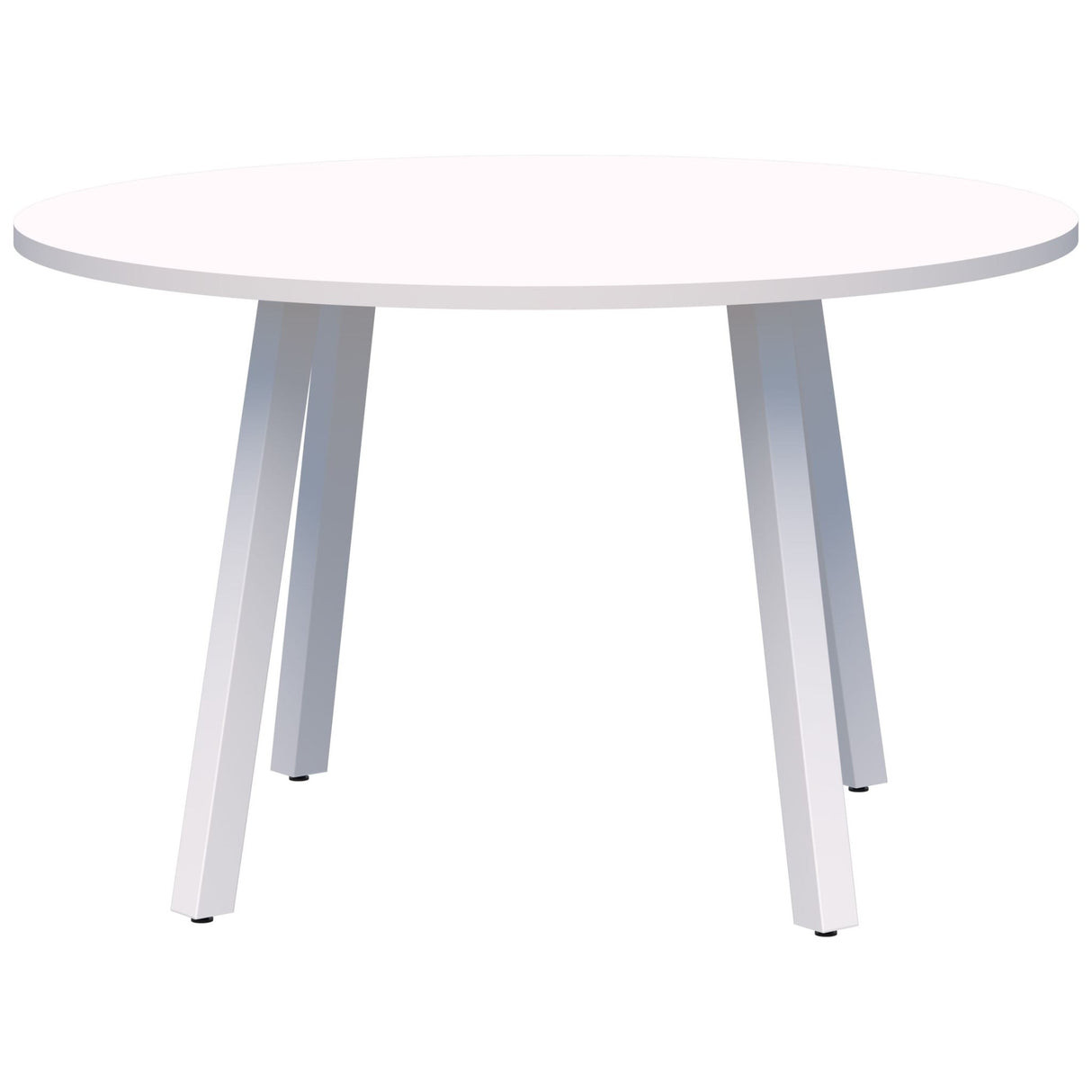 Modella II Round Meeting Table - Snow Velvet/White 1200mm