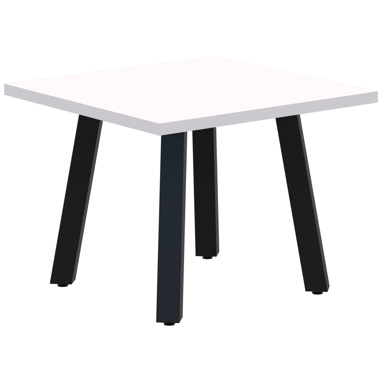 Modella II Coffee Table - Snow Velvet/Black 900 x 900mm