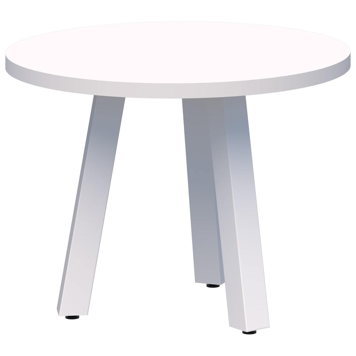 Modella II Round Coffee Table - Snow Velvet/White 800mm
