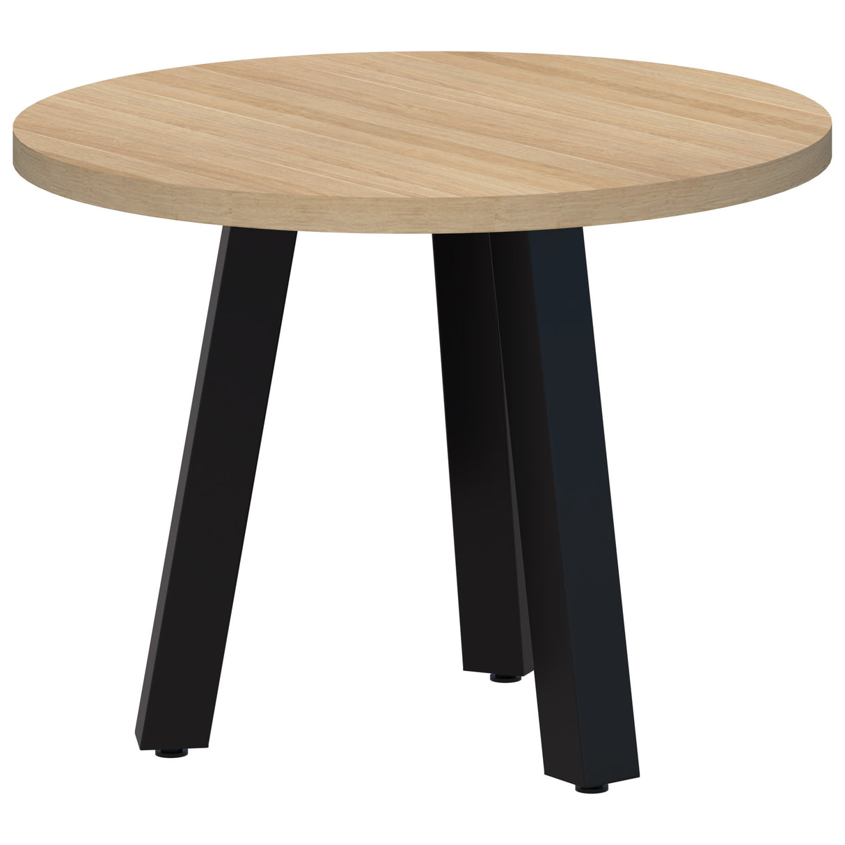 Modella II Round Coffee Table - Classic Oak/Black 800mm