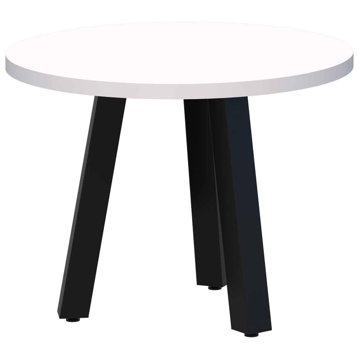 Modella II Round Coffee Table - Snow Velvet/Black 800mm