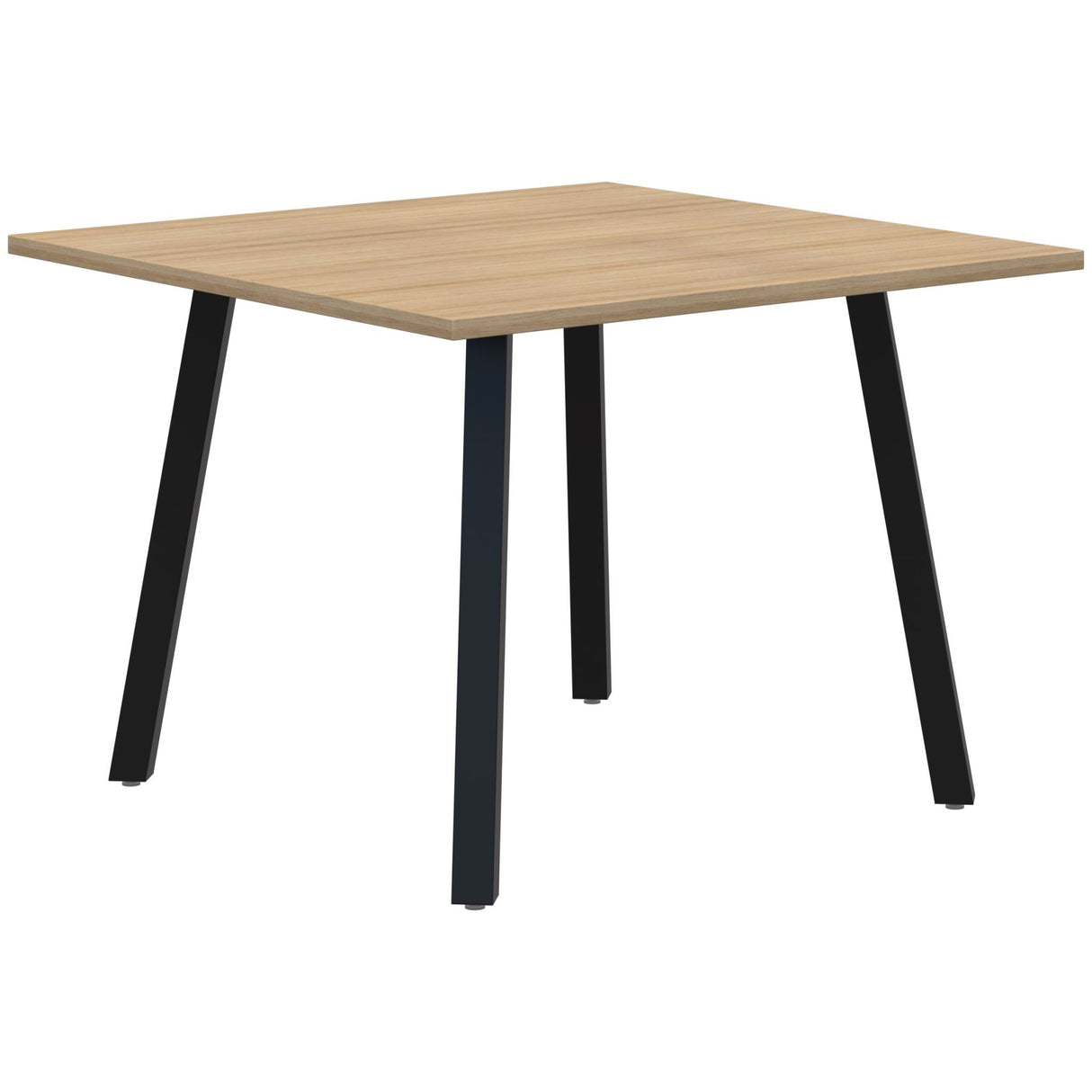 Modella II Meeting Table - Classic Oak/Black 900 x 900mm