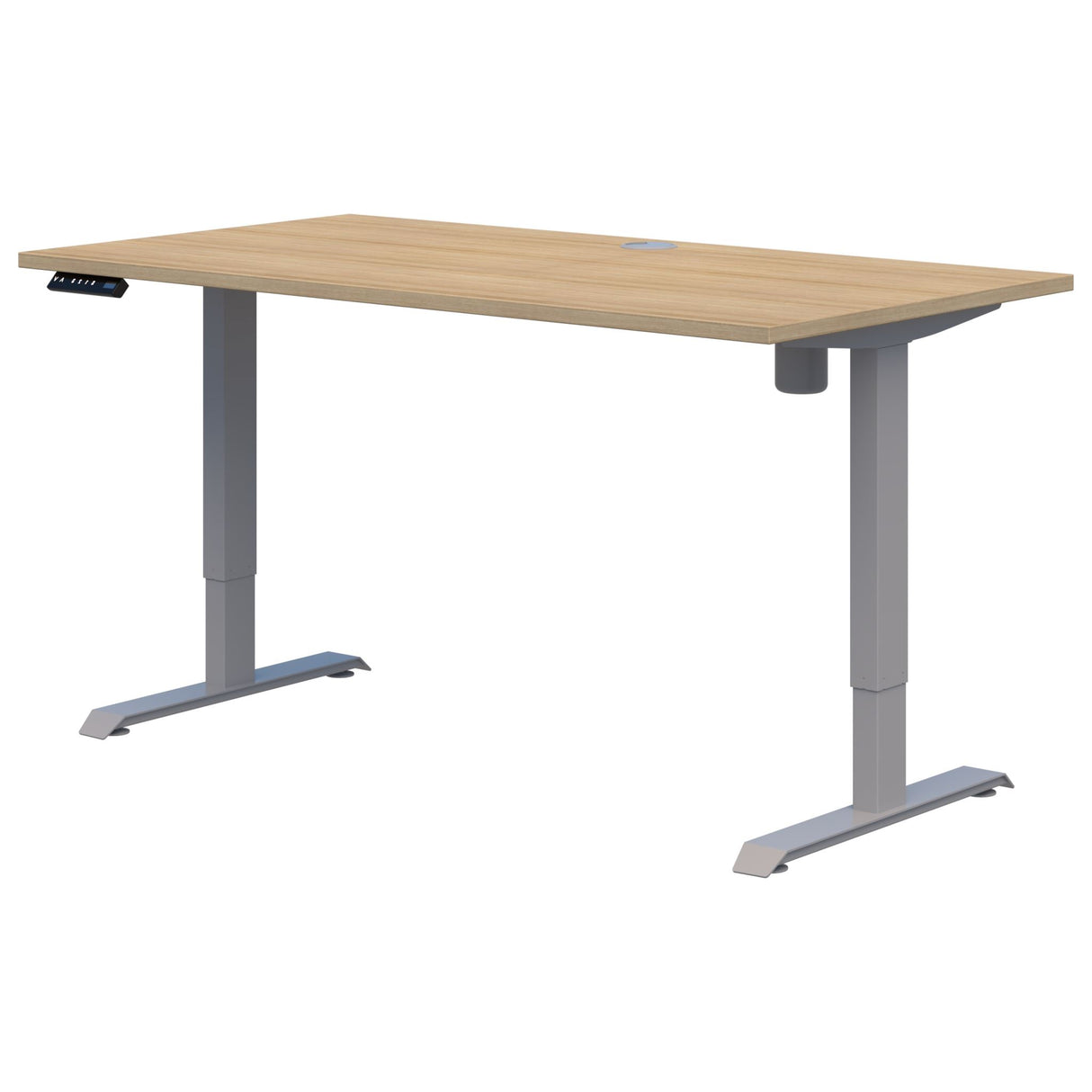 Rapid Electric Desk 1200 x 700 Classic Oak Silver
