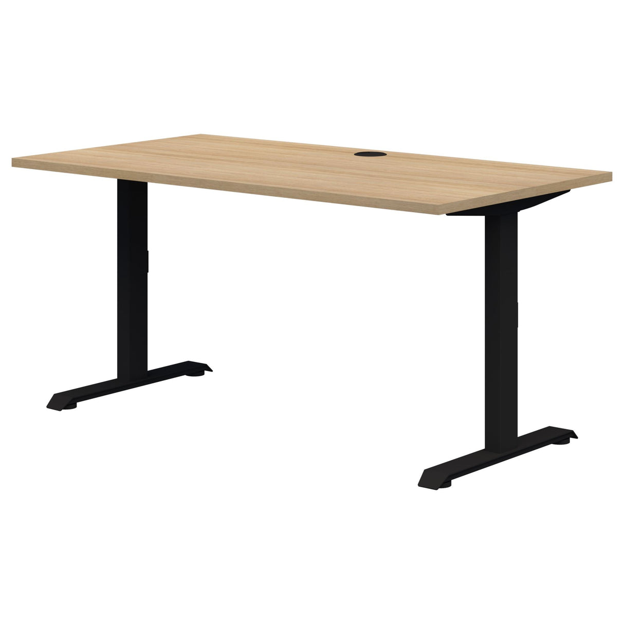 Rapid Fixed Height Desk 1800 x 800 Oak/Black