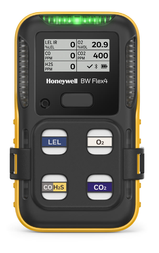 BW FLEX 5 O2 LEL CO, H2S CO2 Portable Gas Detector