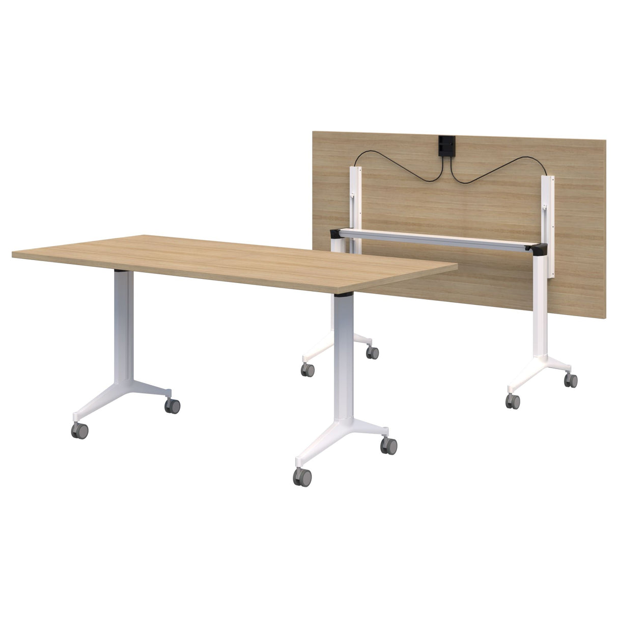 Rapid Flip Table 1800 x 900 Classic Oak/White