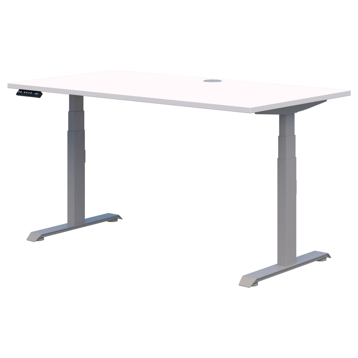 Rapid Premium Electric Desk 1500 x 800 Snow Silver