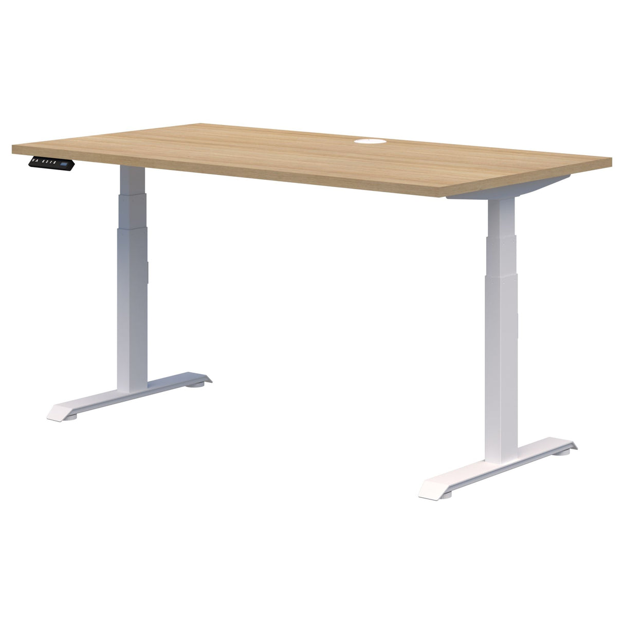 Rapid Premium Electric Desk 1800 x 800 Oak/White