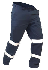 Esko Caution Taped Polycotton Cargo Trouser - Navy - 117