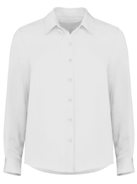 Womens Evelyn Long Sleeve Shirt (Each) - Ivory - 08