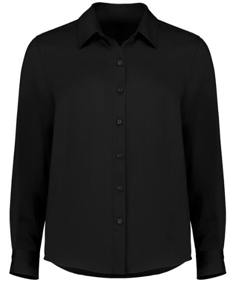 Womens Evelyn Long Sleeve Shirt (Each) - Black - 10