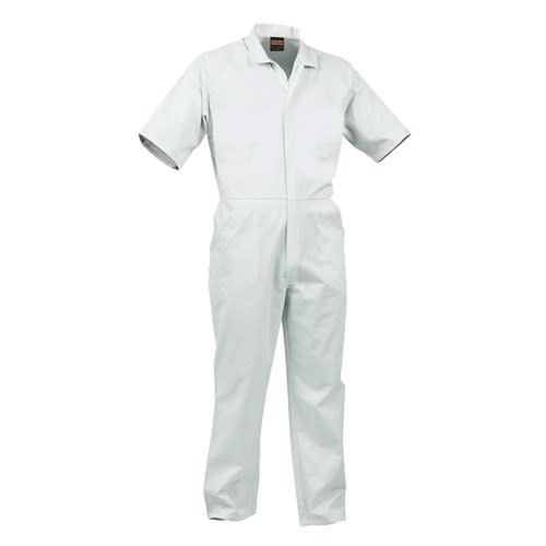 Bison Lightweight Polycotton Overall, 460014-W - White - 92